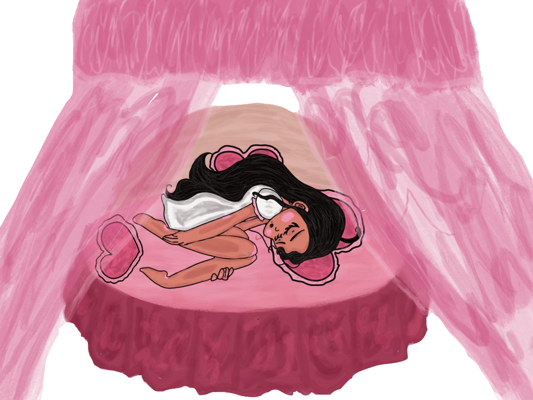 girl sleeping in bed